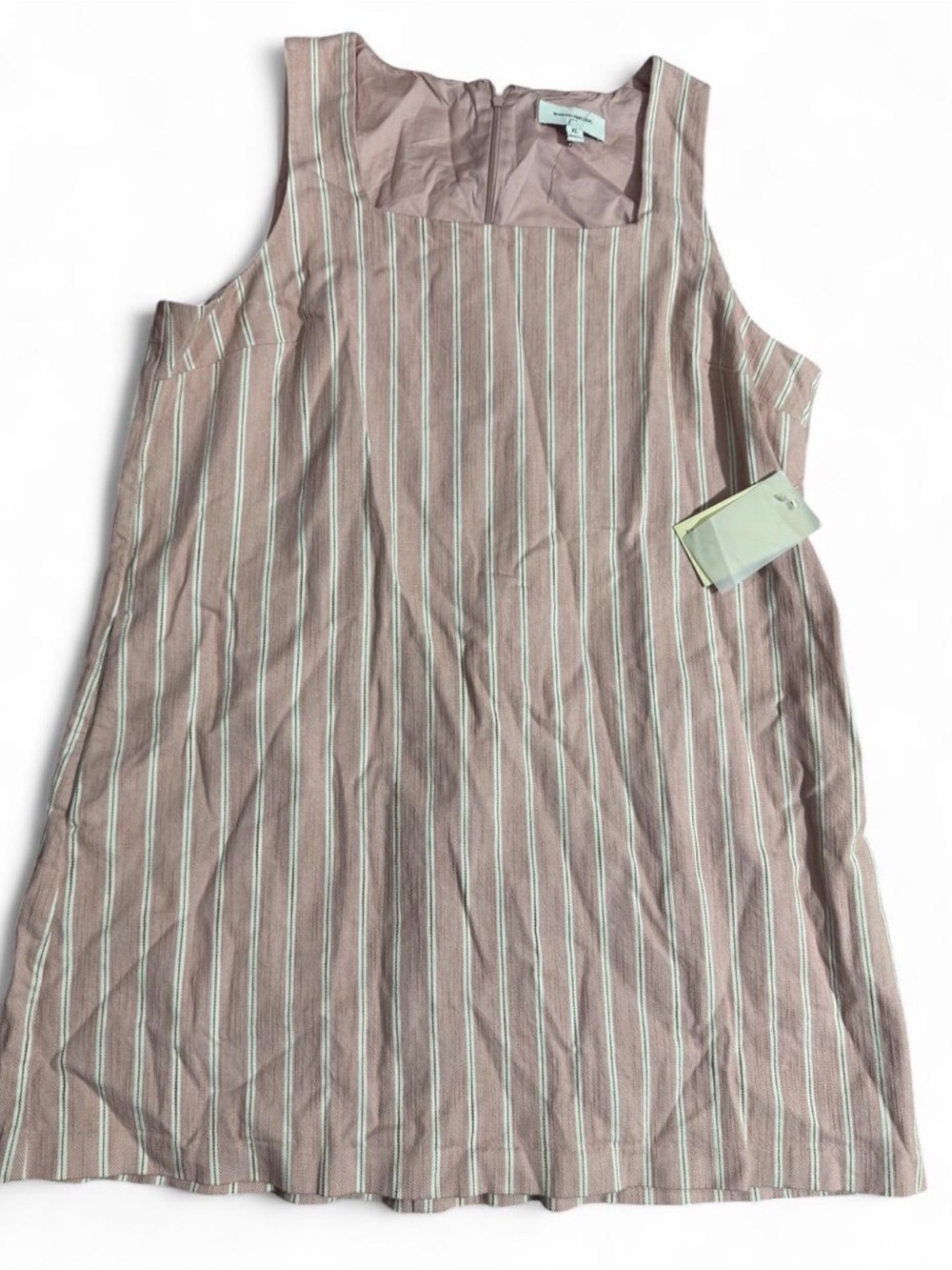 Banana Republic Mauve Striped Square-Neck Sleeveless Tunic